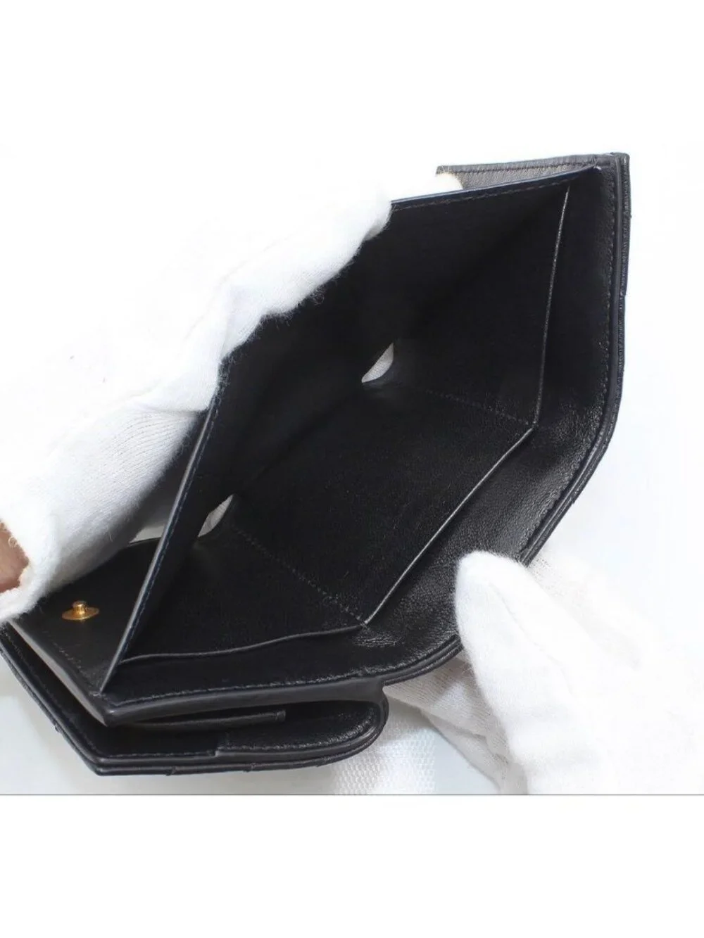 ★SOLD★ Saint Laurent Shindou Monogram Cassandra Trifold Wallet - Picture 8 of 9